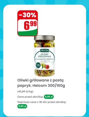 Oliwki grillowane z pastą paprykową Helcom promocja w Dino