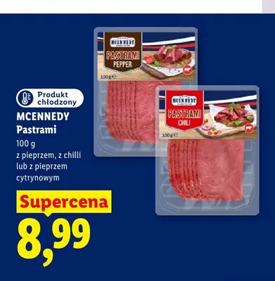 Pastrami z pieprzem cytrynowym Mcennedy promocja w Lidl