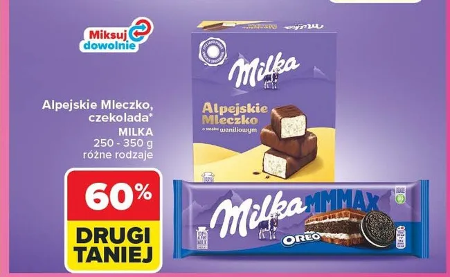 Czekolada Milka Oreo MMMAX promocja w Carrefour