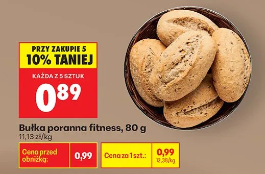 Bułka poranna fitness promocja w Biedronka
