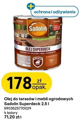 Olej do tarasów i mebli ogrodowych Superdeck promocja w Castorama