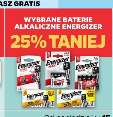 Baterie alkaliczne Energizer Max AAA promocja w Netto