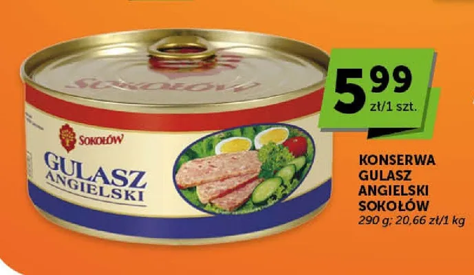Konserwa Gulasz Angielski Sokołów promocja w ABC