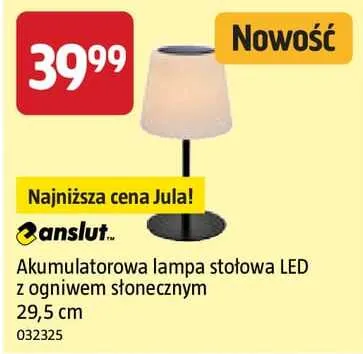 Akumulatorowa lampa stołowa LED Anslut z ogniwem słonecznym 29,5cm promocja w Jula