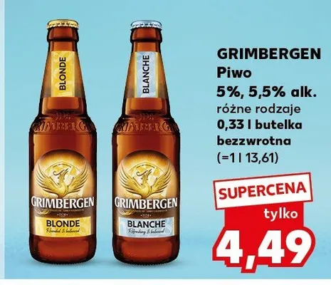 Piwo Grimbergen różne rodzaje promocja w Kaufland