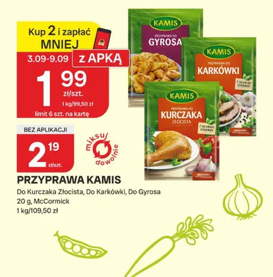 Przyprawa do kurczaka złocista Kamis promocja w Chorten