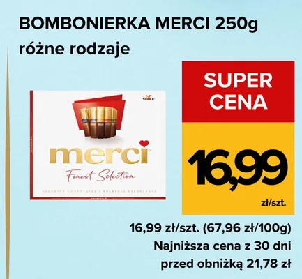 Bombonierka Merci Finest Selection promocja w Supeco