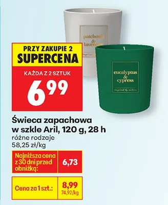 Świeca zapachowa w szkle różne rodzaje promocja w Biedronka