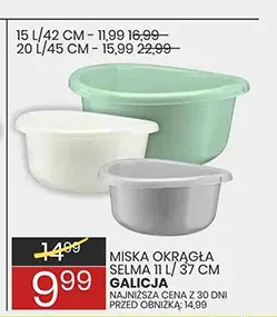 Miska okrągła Selma 11 l 37 cm Galicja promocja w Wafelek