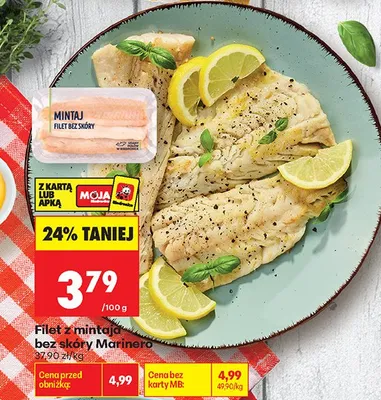 Filet z mintaja bez skóry Marinero promocja w Biedronka