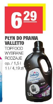 Płyn do Prania Valletto Topfood promocja w SPAR