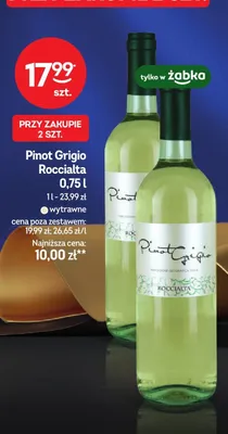 Wino białe wytrawne Pinot Grigio Roccialta promocja w Żabka