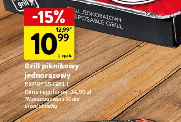 Grill piknikowy jednorazowy Express Grill promocja w Intermarche