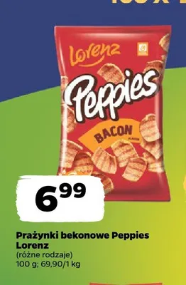Prażynki bekonowe Peppies Lorenz promocja w Netto