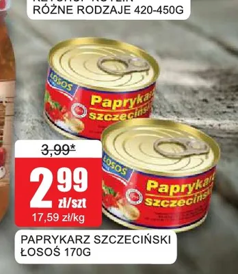 Paprykarz szczeciński Łosoś promocja w Bingo