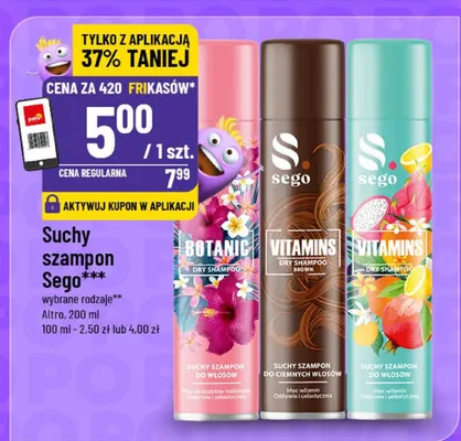 Suchy szampon różne rodzaje promocja w POLOmarket