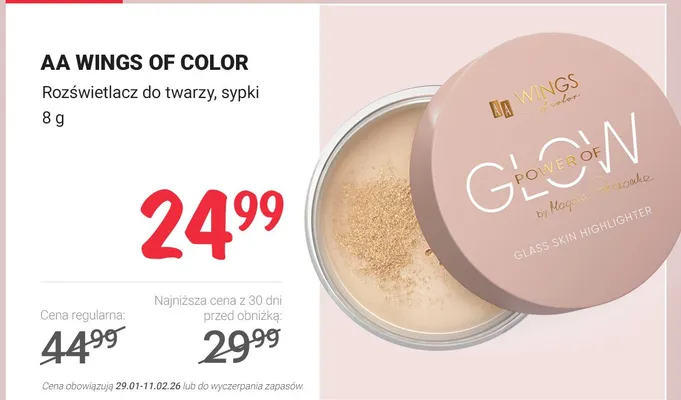 Rozświetlacz do twarzy, sypki promocja w Rossmann