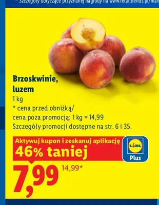 Brzoskwinie luzem promocja w Lidl