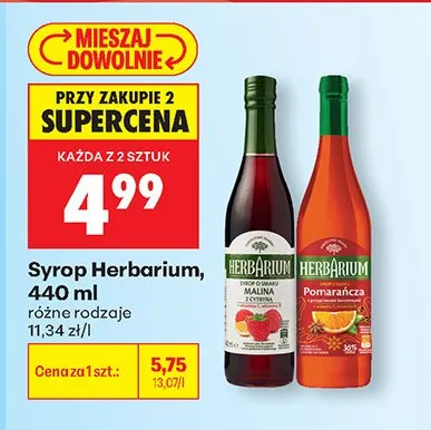 Syrop Herbarium malina z cytryną promocja w Biedronka