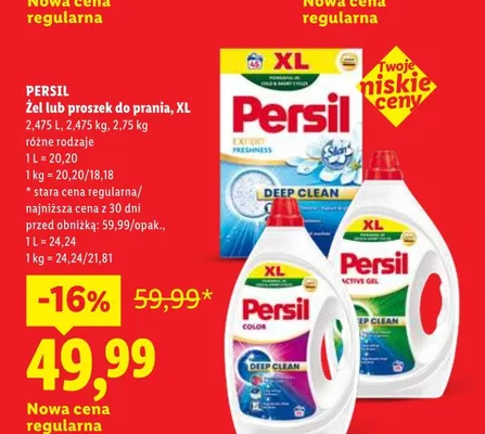 Żel do prania Persil XL promocja w Lidl