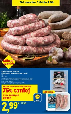 Kiełbasa parzona z szynki promocja w Lidl