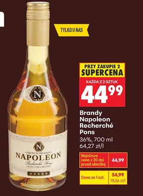 Brandy Napoleon Recherché Pons promocja w Biedronka