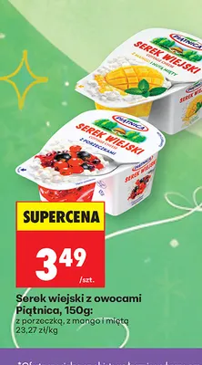 Serek wiejski z owocami Piątnica z porzeczką promocja w Biedronka