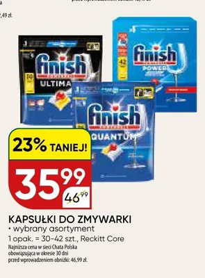 Kapsułki do zmywarki Finish Power promocja w Chata Polska