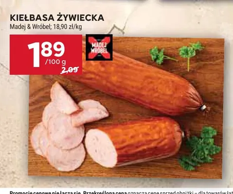 Kiełbasa żywiecka Madej & Wróbel promocja w Stokrotka