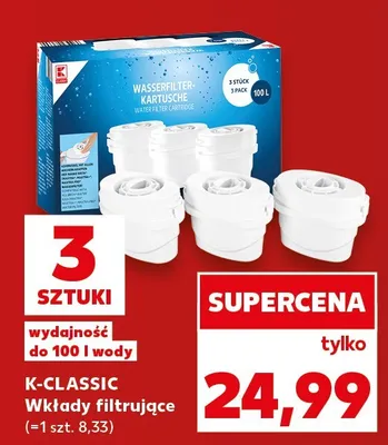Wkłady filtrujące K-Classic 3-pak promocja w Kaufland