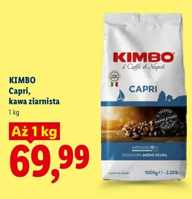 Kawa ziarnista Kimbo Capri promocja w Lidl