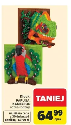 Klocki PAPUGA, KAMELEON różne rodzaje promocja w Carrefour