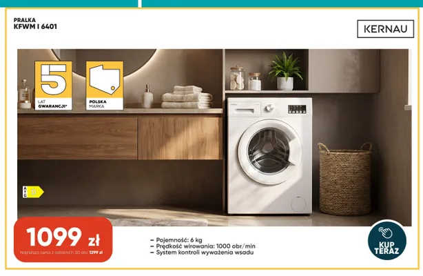 Pralka Kernau KFWM I 6401 promocja w Max Elektro