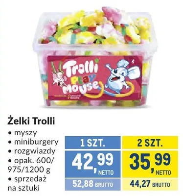 Żelki Trolli myszy promocja w Makro