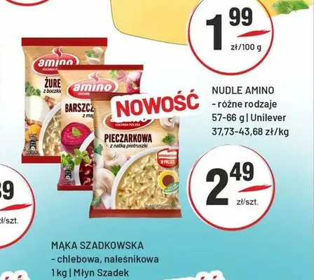 Nudle Amino Barszcz czerwony promocja w Sedal