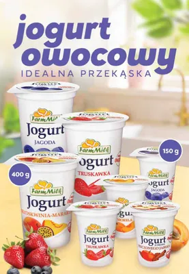 Jogurt owocowy jagoda promocja w Stokrotka