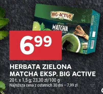 Herbata zielona matcha eksp. promocja w Stokrotka