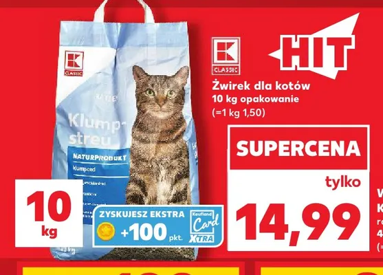 Żwirek dla kotów K-Classic promocja w Kaufland