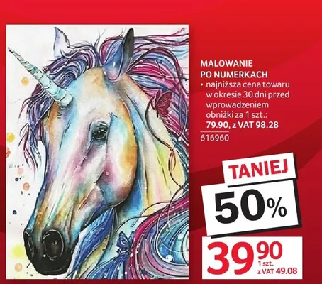 Malowanie po numerach Selgros promocja w Selgros