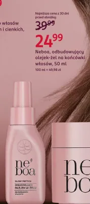 Odbudowujący olejek-żel na końcówki włosów Neboa Glow Peptide promocja w Rossmann