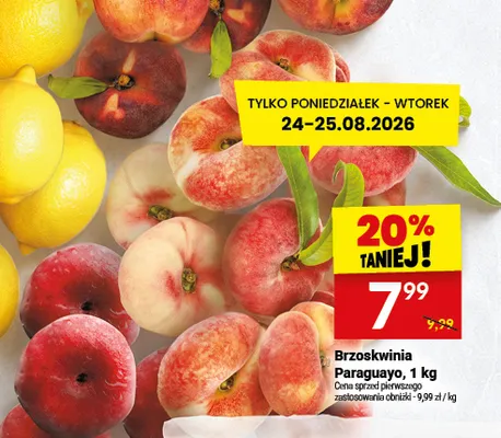 Brzoskwinia Paraguayo promocja w Twój Market