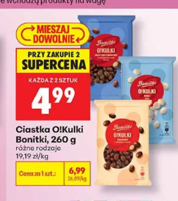Ciastka O!Kulki Bonitki biała czekolada promocja w Biedronka