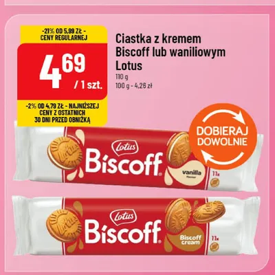 Ciastka z kremem waniliowym Lotus Biscoff promocja w POLOmarket