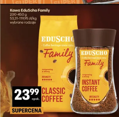 Kawa rozpuszczalna EduScho Family Instant Coffee promocja w Delikatesy Centrum