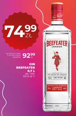 Gin Beefeater promocja w Duży Ben
