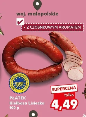 Kiełbasa Lisiecka Płatek promocja w Kaufland