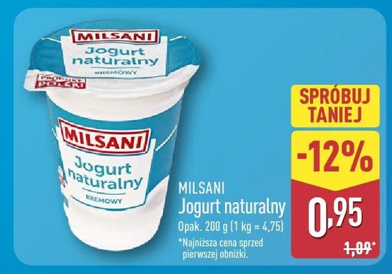 Jogurt naturalny gęsty Bakoma promocja w Aldi