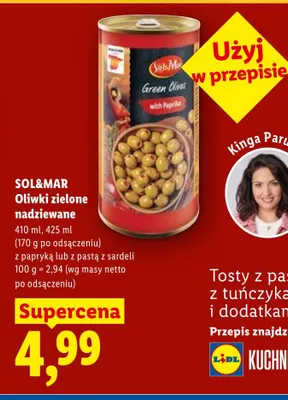 Oliwki zielone nadziewane promocja w Lidl