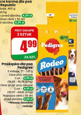 Przekąska dla psa 2 rodzaje promocja w Dino