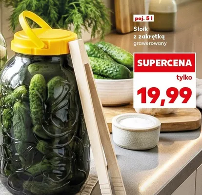 Słoik z zakrętką grawerowany 5 l promocja w Kaufland